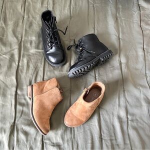 Gap / Cat & Jack Black and Brown Toddler Boot Bundle / Size 8